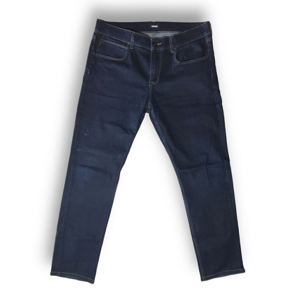 👖 Hudson Men's Dark Wash Stretch Denim Jeans‎ Zip Closure size 36